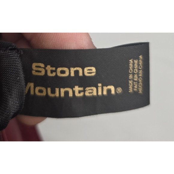 Stone Mountain Shoulder Bag Burgundy Faux Leather Zip Pocket Adjustable Strap - Picture 5 of 5